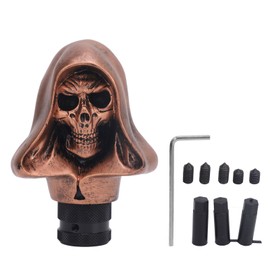Skull Shift Knob Universal Resin Skeleton Head Gear Shift Knobs for Most Manual Transmissions Car Copper