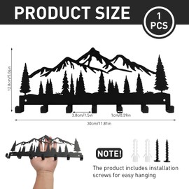 Metal Key Holder, Key Hooks for Wall, Stylish Key Hangers for Kitchen, Entryway, Hallway and Bedroom, Robust and Decorative