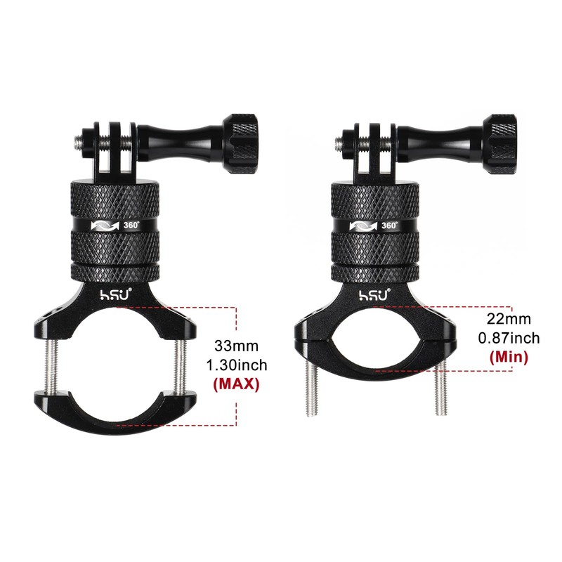 HSU Handlebar Seatpost Camera Holder 360° Rotation Aluminum Bicycle Fixing