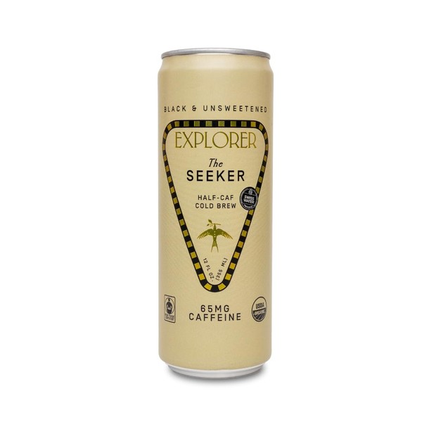 Explorer Seeker Ready-to-Drink Organic Cold Brew Coffee, with 65 mg