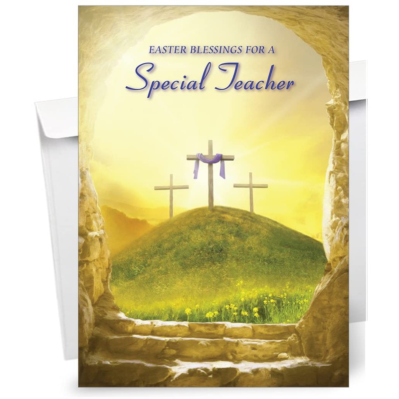 Teacher Religious Easter Card - Christian Easter Card - A5