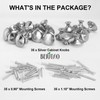 BEIUTAO 35 Pack Brushed Nickel Cabinet Knobs – 30mm Round