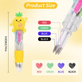 LiYiQ 100PCS Multicolor Pen in One Fun 4-in-1 Cute Pens Bulk Kawaii Cool Ballpoint Pens for Kids Fun Gifts