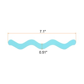 HARFINGTON 6pcs Non Slip Bathtub Stickers Bath Shower Floor 7.1" Anti-Slip Sticker Tape S-Shape Style Decals for Bathroom Kitchen Bathtub Treads Stairs, Blue