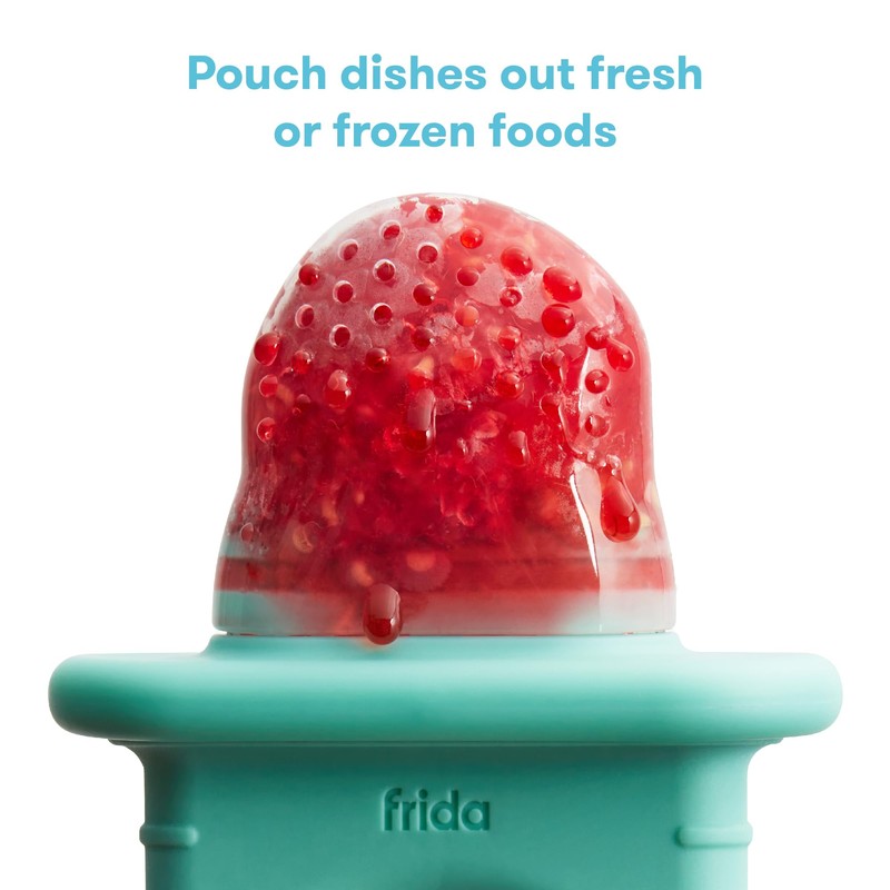 Frida Baby| Alimentador Push Pop Color Verde| Alimentador de silicona