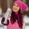 Stainless Steel Thermos Flask with Cup; Thermos Flask Double-Walled Insulated