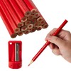 20 Carpentry Pencils, Red Flat Carpenter's Pencils, Heavy Construction Pencils,