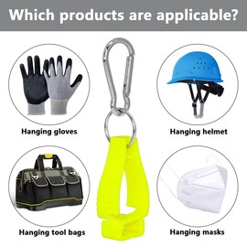 Glove Clips for Work Glove Holders Glove Belt Clip with Metal Carabiners for Construction Worker Guard Labor(Yellow)