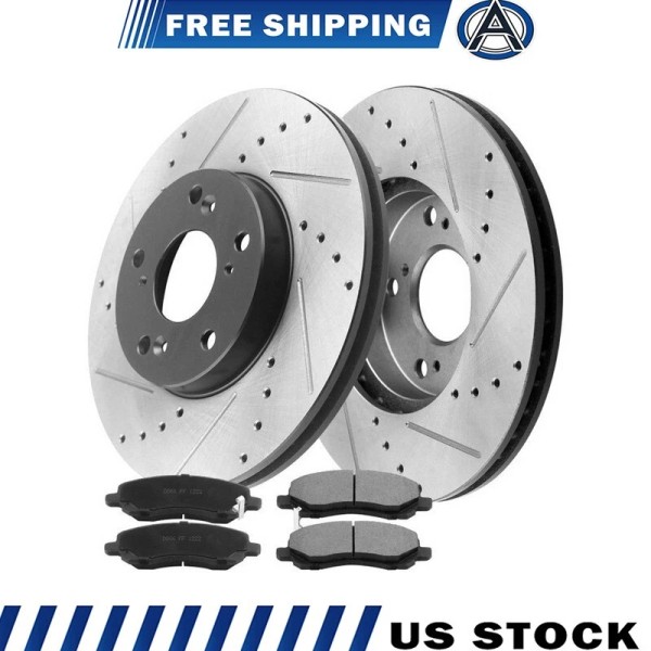 MotorbyMotor For 2004-2008 2009 Mitsubishi Galant Front Ceramic Brake Rotors