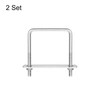 sourcing map Square U-Bolts, 2 Sets 62mm(2.44") Inner Width 80mm