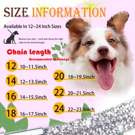 Suavifurri Collar de Diamantes para Perros, Diseño de Dólar con Diamantes de Imitación, Joyería para Perros Medianos Y Grandes de 20 Pulgadas.