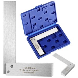 Weewooday Engineer Square Machinist Set - High Precision Steel Square for Woodworking - Wide Base, L-Type Measuring Tool(5 x 3.2 Inch)