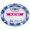 Dixie Ultra Disposable Paper Platters, 10" x 12.5", 25 Count