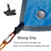 10-Piece Tarp Clamp Clips with Carabiners for Camping – Plastic