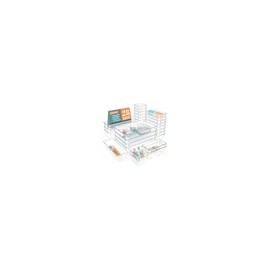 Organizador De Cajones Joyas Maquillaje 28 Pzas De Plástico Blanco