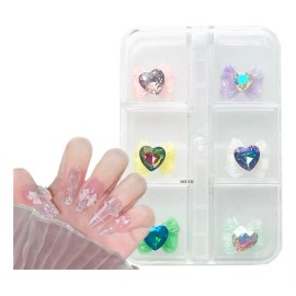 Mouyic Moños Con Corazones Coquette Decoracion De Uñas