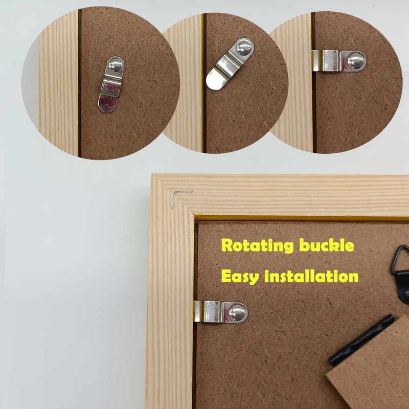 ZXT-parts 5x5 Picture Frame Wood with Mat 4x4 Opening. Tempered