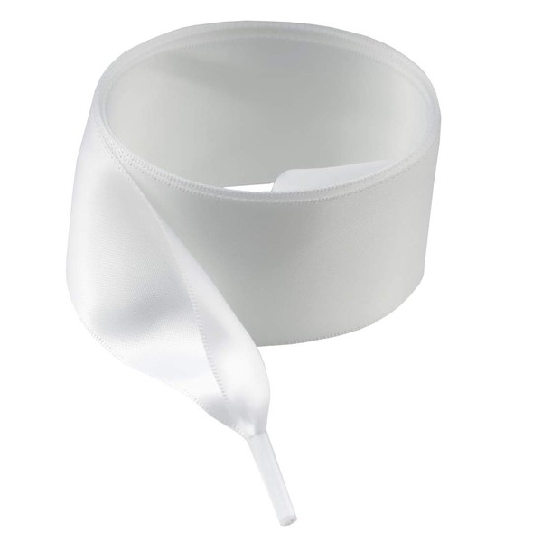 Flyingfish Wide Ribbon Satin Shoe Laces 4 cm Flat Shoelaces,