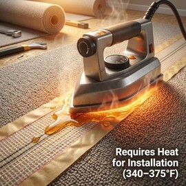 QWORK Heat Bond Carpet Seam Tape – 4" x 66 ft Heavy-Duty Hot Melt Tape for Carpet Joining, Repair & Installation