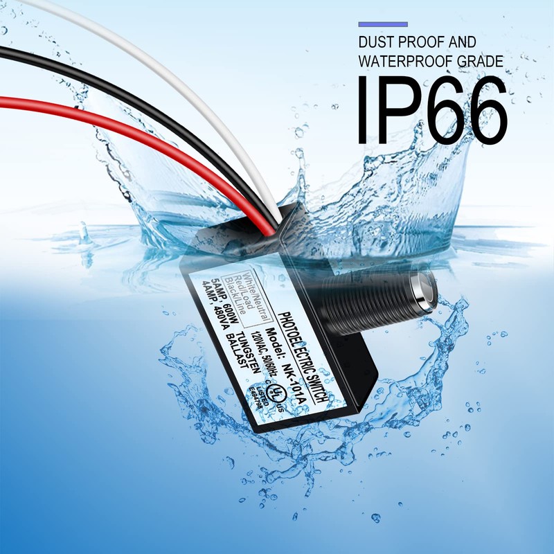 4 Pack 120V AC Photoelectric Switch Light Control Sensor Button