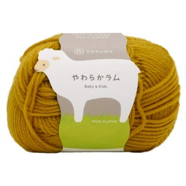 Yokota 01-5140 Wool Yarn, Medium Thick, Col.42, Yellow, 1.1 oz (30 g), Approx. 337.9 ft (103 m)