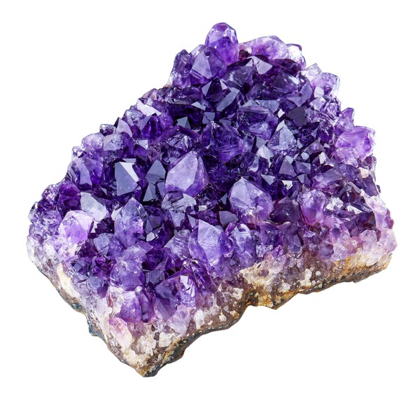 Top Plaza Natural Amethyst Geode Cave Healing Crystal Stones Rock Cluster Druzy Witchcraft Raw Amethyst Gemstone Specimen (0.44-0.66 Pound)