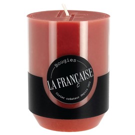 Bougies La Francaise - Scented Pillar Candle - Made in Tunisia, Amber Tan, +/- 45-Hour Burn Time - 2.76 x ‎3.74 inches