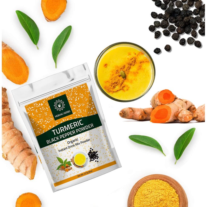 Turmeric Curcumin with Black Pepper Powder 227g (8oz) - Instant