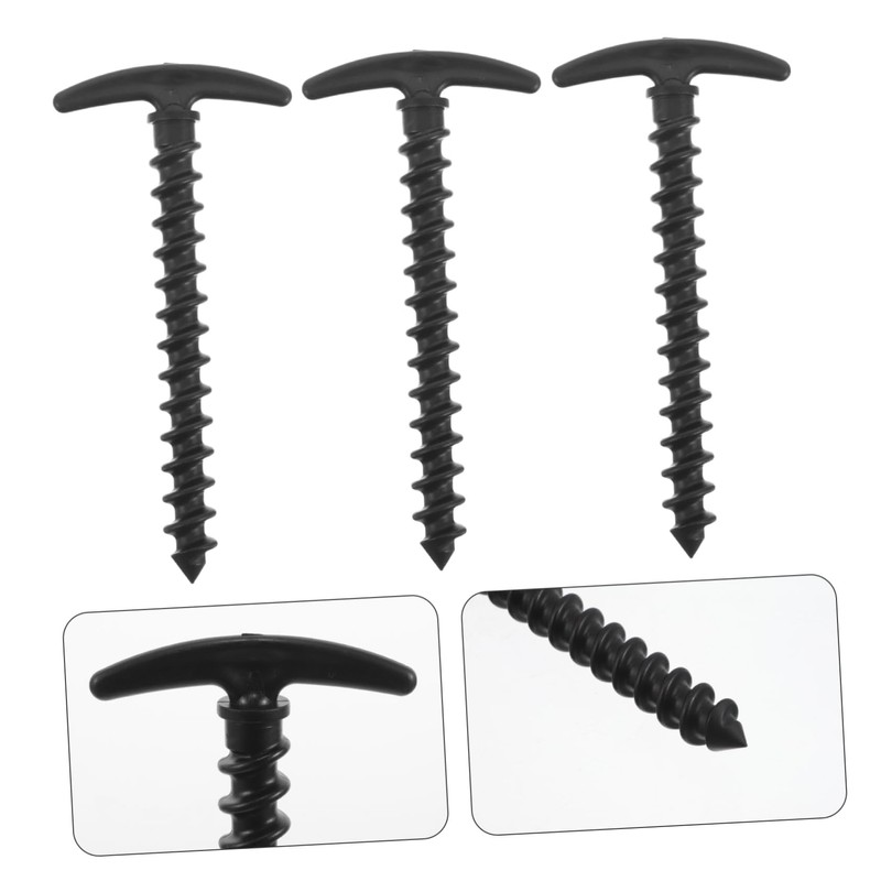 BUGUUYO 10pcs High Strength Plastic Tent Pegs Lightweight Camping Stakes