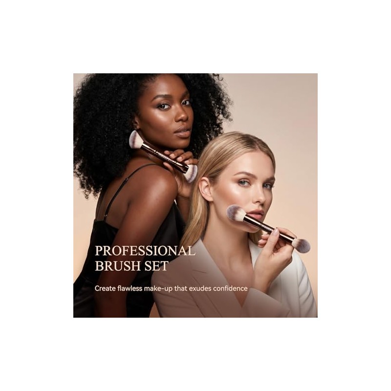 MAGEFY 2 Piezas Brochas de Maquillaje de Doble Punta, Set