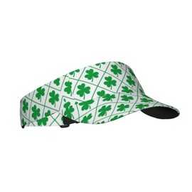 St. Patrick's Day Visors for Women & Men, Adjustable Sports Sun Visor Hats with Velcro for Outdoor Tennis Golf Running