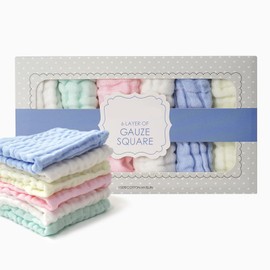 VOMOIT Toallitas de Muselina para Bebé, Paquete de 6, 6 Capas de Suave Gasa de Algodón Lavado, Piel Sensible