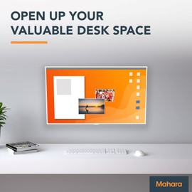 MAHARA Swivel TV Wall Mount - White TV bracket with tilt & turn. Suitable for TV & computer monitor screens from 13-39". VESA Compatible. Max TV weight 20Kg