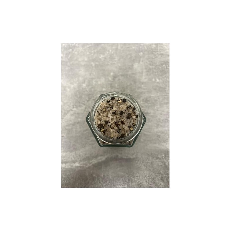 Tongmaster Cracked Black Pepper Cornish Flaked Sea Salt - 125g
