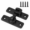 4-Piece Door Latch Set with Screws – 90-Degree Sliding Hook