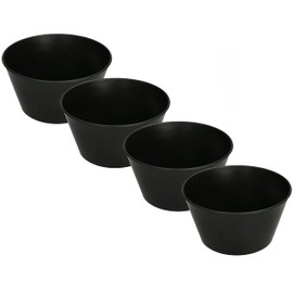 KOTARBAU® Set of 4 Rubber Mixing Cups 2 L Mixing Bowl for Plaster Fillers Construction Materials Robust Flexible Soft PVC