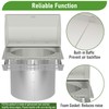 6 Inch Hooded Wall Vent with Damper&Screen, Wall Exhaust Vent