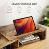 AMERIERGO Dual Monitor Stand Riser- 3 Shelf Screen Stand with