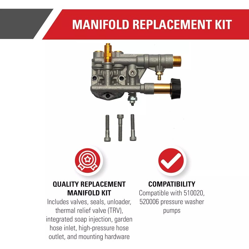 Simpson 7108366 Simpson Genuine OEM Manifold Kit with Mounting Bolts
