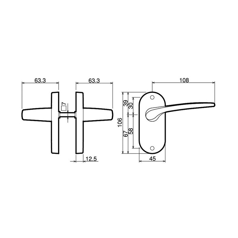 Kawaguchi Giken DJ-20-1K-TBR Door Knob, J Lever Kobanza Lock, Brown