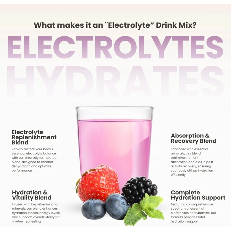 310 Hydrate Electrolyte Powder Pack Of 30 Sugar Free Hydration