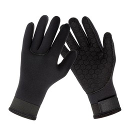 1 Pair 3mm Neoprene Gloves Unisex Non Slip Thermal Diving Wetsuit Gloves Stab Resistant Wear Resistant Gloves for Diving Snorkeling Spearfishing