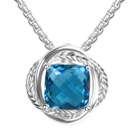 YURSHJAM Designer Jewelry Inspired 11MM Cubic Zirconia Pendant Necklace for Women Fashion Clothing Accessory, Cubic Zirconia, Cubic Zirconia