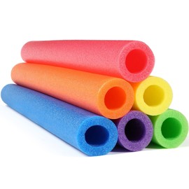 Hanaive 6 Pack Jumbo Pool Noodles Foam Swim 41inch x 4.1 Inch Hollow Swimming Pool Noodle Bulk Floats Heavy Duty for Swimming Floating Craft Projects Decorations(41 Inch,Colorful)