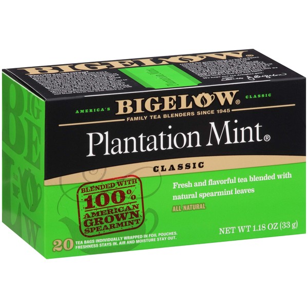 Bigelow Plantation Mint Tea Caffeine-Free, 20 ct
