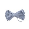 Teal & Denim Felt & Wool Strips Hair Bow Clip