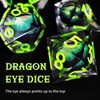 FONVGOGO DND Dice Set Movable Dragon Eye Resin Dungeons and