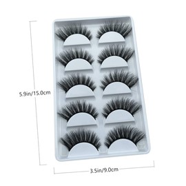 Baluue 5 Pairs Realistic False Lashes Girl Beauty Eyelashes Makeup False Eyelashes Natural Look