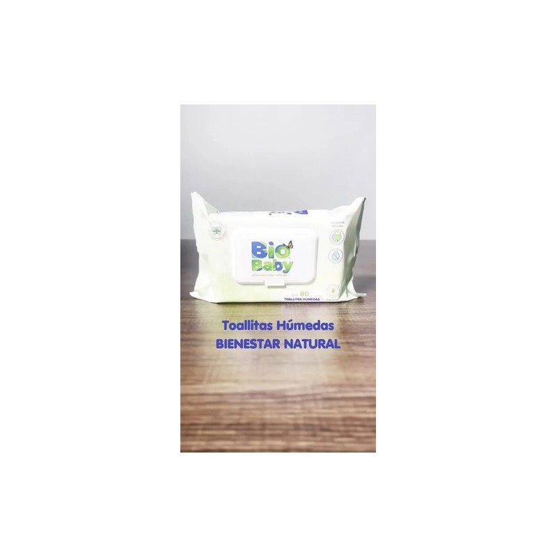 Toallas Húmedas Biobaby 80 Unidades Biodegradables Hipoalergénicas
