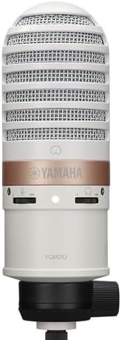 Yamaha YCM01UW - Micrófono USB de Condensador para Live Streaming, Blanco.